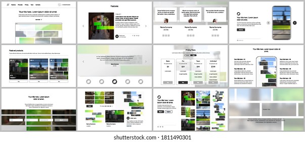 Vector templates for website design, presentations, portfolio. Templates for presentation slides, flyer, leaflet, brochure cover. Corporate business identity style for any purposes. Business template.