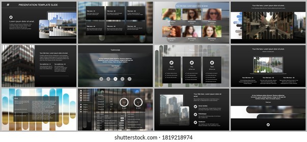 Vector templates for website design, presentations, portfolio. Templates for presentation slides, flyer, leaflet, brochure, report. Background template with lines, photo place for business design.