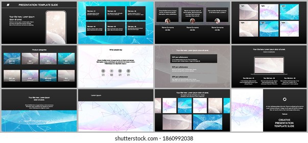 Vector templates for website design, presentations, portfolio. Templates for presentation slides, flyer, leaflet, brochure cover, report. Wave flow background for science or medical concept design.