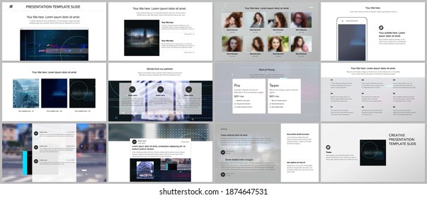 Vector templates for website design, presentations, portfolio. Templates for trendy technology design modern electro music presentation slides, flyer, leaflet, brochure cover, annual report.