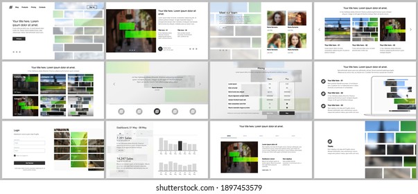 Vector templates for website design, presentations, portfolio. Templates for presentation slides, flyer, leaflet, brochure cover. Corporate business identity style for any purposes. Business template.
