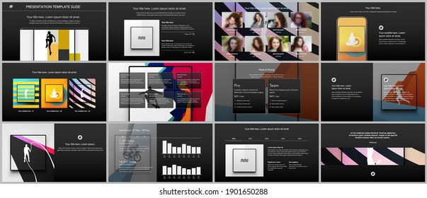 Vector templates for website design, presentations, portfolio. Templates for presentation slides, leaflet, brochure cover, report. Abstract colored sport backgrounds for sport event, fitness design.