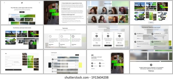 Vector templates for website design, presentations, portfolio. Templates for presentation slides, flyer, leaflet, brochure cover. Corporate business identity style for any purposes. Business template.