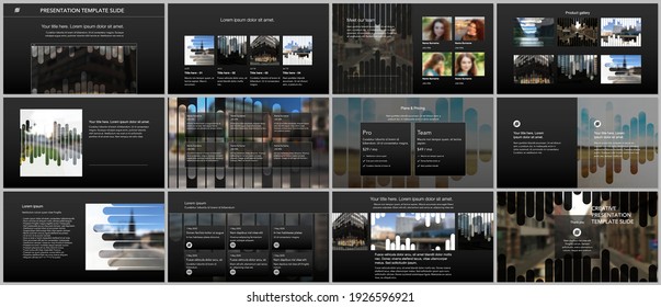 Vector templates for website design, presentations, portfolio. Templates for presentation slides, flyer, leaflet, brochure, report. Background template with lines, photo place for business design.