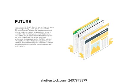 Vector templates for website infographic design