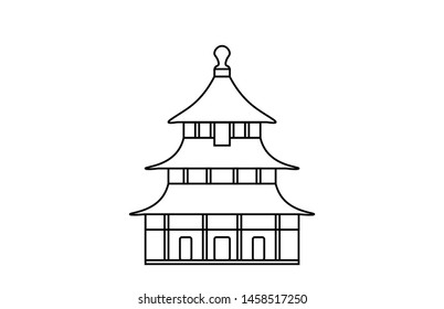 vector of the temple of haven of china