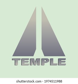 Vector Temple logo template created in Adobe Illustration.