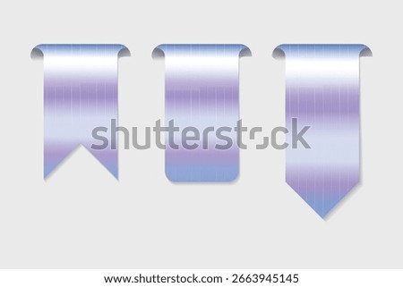 vector templet Chrome ribbon or hologram in vector