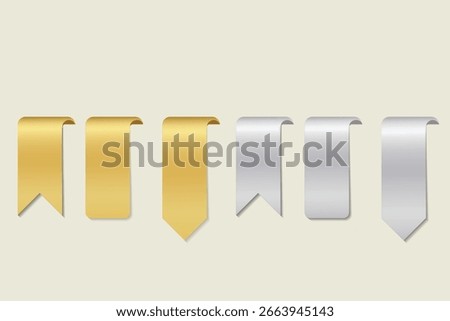 vector templet Gold and iron ribbons in vector