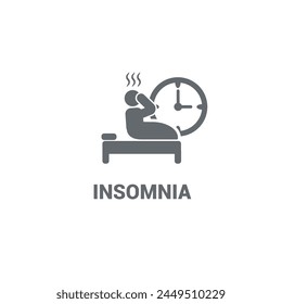 vector templete insomnia flat design.