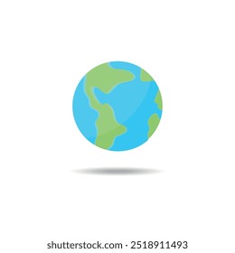 vector templete planet earth, simple illustration of the world.