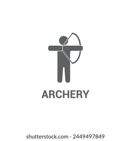 vector templete sport archery flat design.