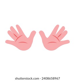 Vector diez de la ilustración de los dedos sobre fondo blanco.