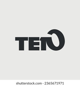 Vector ten text logo design