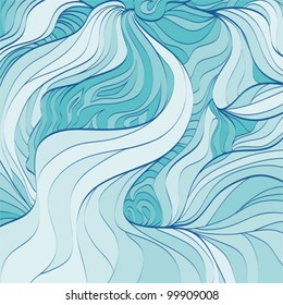 Vector tender background with fantastic blue waves