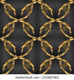 Vector. Tender fabric pattern. Beige, brown and gray on colors. Seamless Abstract Retro Background Design. Pattern.