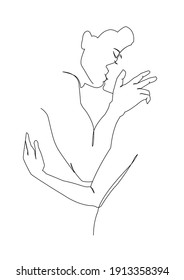 Vektorgrafik. Line Art. Liebe, Küssen