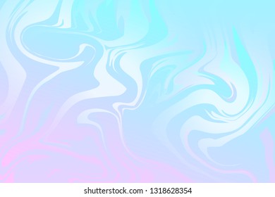 Vector tender marbling holographic background. 
