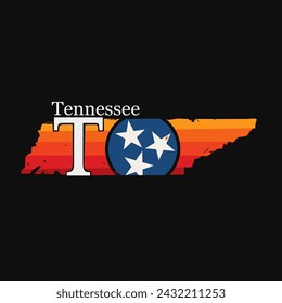 vector of tennessee sunset sticker perfect for print, etc