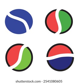 Vector tennis ball art illustration.