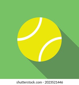 Vector de pelota de tenis cerrado aislado en el fondo con sombra. Plantilla de diseño en EPS10.