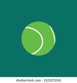 a vector tennis ball with green background
