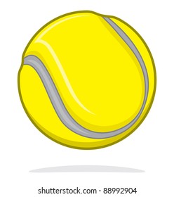 Vector tennis ball isolated on white