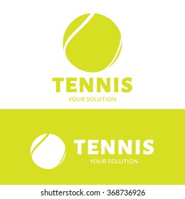 Vector Tennis Ball Logo. A Logo In The Shape Of A Tennis Ball