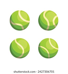 colección de variantes de pelota de tenis vectorial