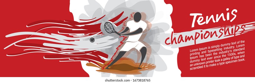 Vector tennis character design with country flag concept.