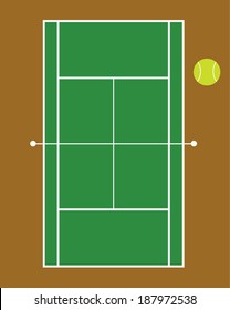 Vector Tennis Court 