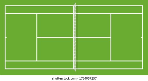 vector tennis court top view illustration