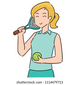 vector of tennis player