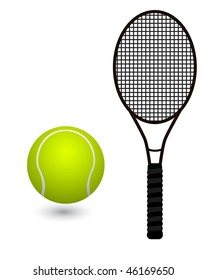 Vector Tennis Racket Ball Stock Vector Royalty Free