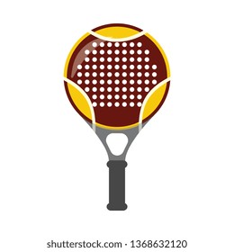 Vector tennis, squash racquet icon. Table game equipment. Professional sport, classic racket for official competitions and tournaments. Isolated illustration