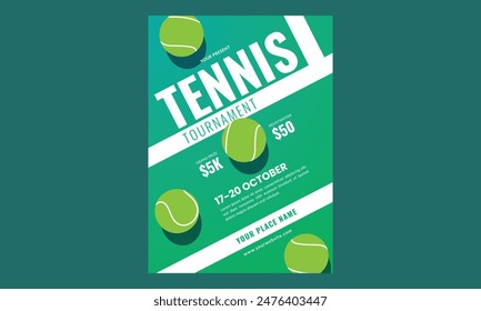 Vector Tennis tournament flyer template