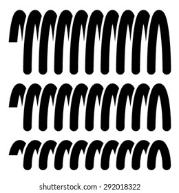 Vector Tension Spring Black Symbols