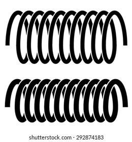 Vector Tension Spring Black Symbols