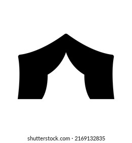 Vector tent black canvas icon marquee party event silhouette tent icon
