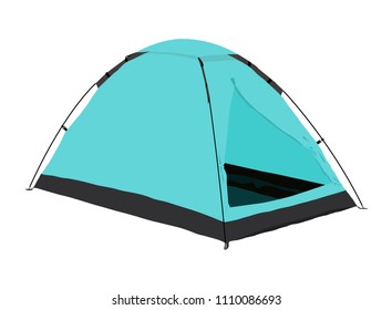 vector tent blue vector illustration isolated