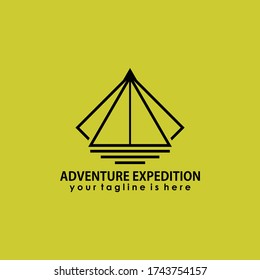 vector of tent logos template design vector, adventure, scout, emblem, retro, label vector templates