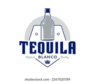 Vector tequila logo. Tequila branding and identity design elements