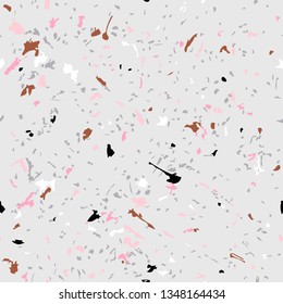 Vector terrazzo flooring seamless pattern 