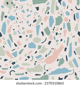 Vector terrazzo illustration seamless repeat pattern digital artwork