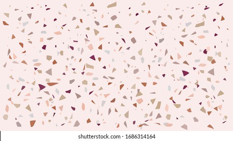 Vector terrazzo pattern. Beautiful pastel colors.