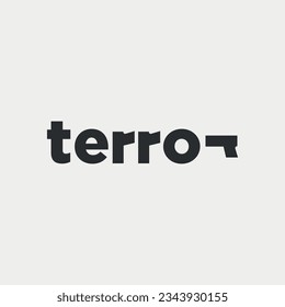 Vector terror text logo design