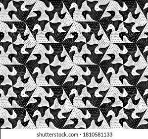 
Vector tessellation art collection. Colored geometric pattern set. 