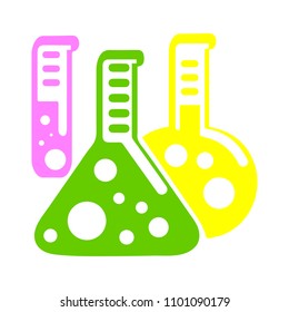 vector test lab illustration, medical science laboratory tube