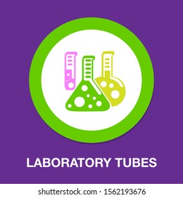 Vector Test Lab Illustration, Medical Science Laboratory Tube