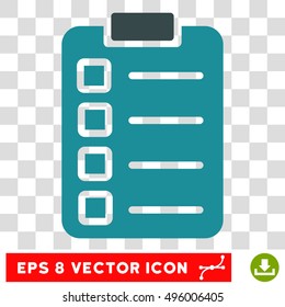 Vector Test Task EPS vector icon. Illustration style is flat iconic bicolor soft blue symbol on a transparent background.